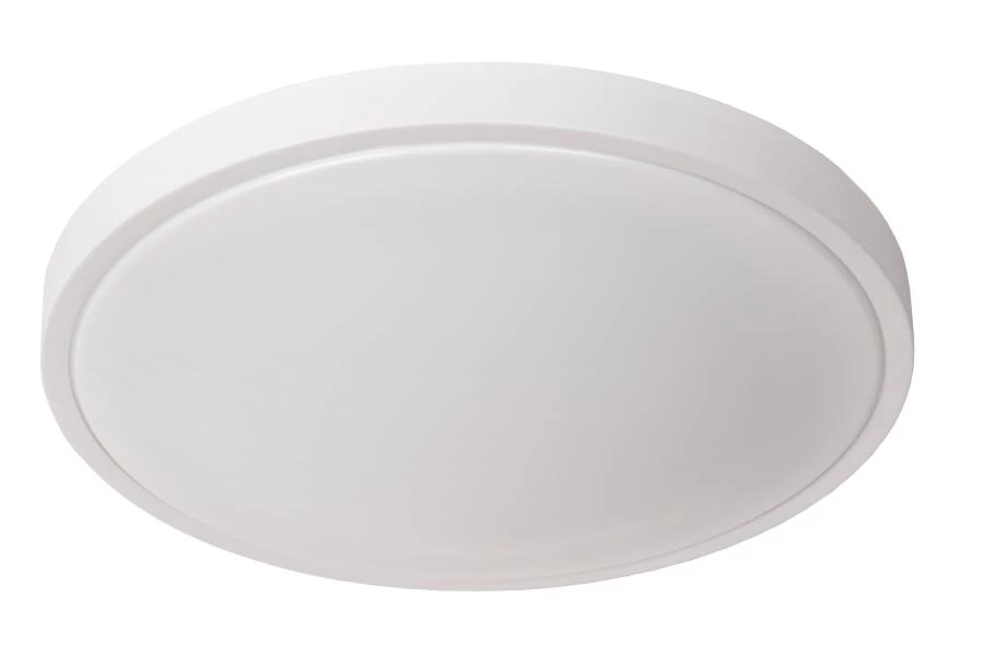 Lucide DASHER - Flush ceiling light Bathroom - Ø 41 cm - LED - 1x24W 2700K - IP44 - Motion Sensor - White - off